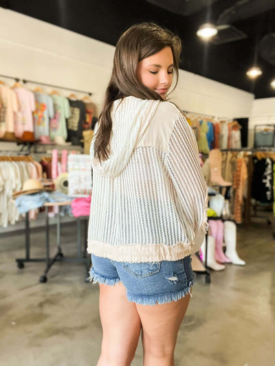 Addison Crochet Mesh Summer Jacket-140 - TOPS - LAYERS/OUTERWEAR-POL-[option4]-[option5]-[option6]-Leather & Lace Boutique Shop