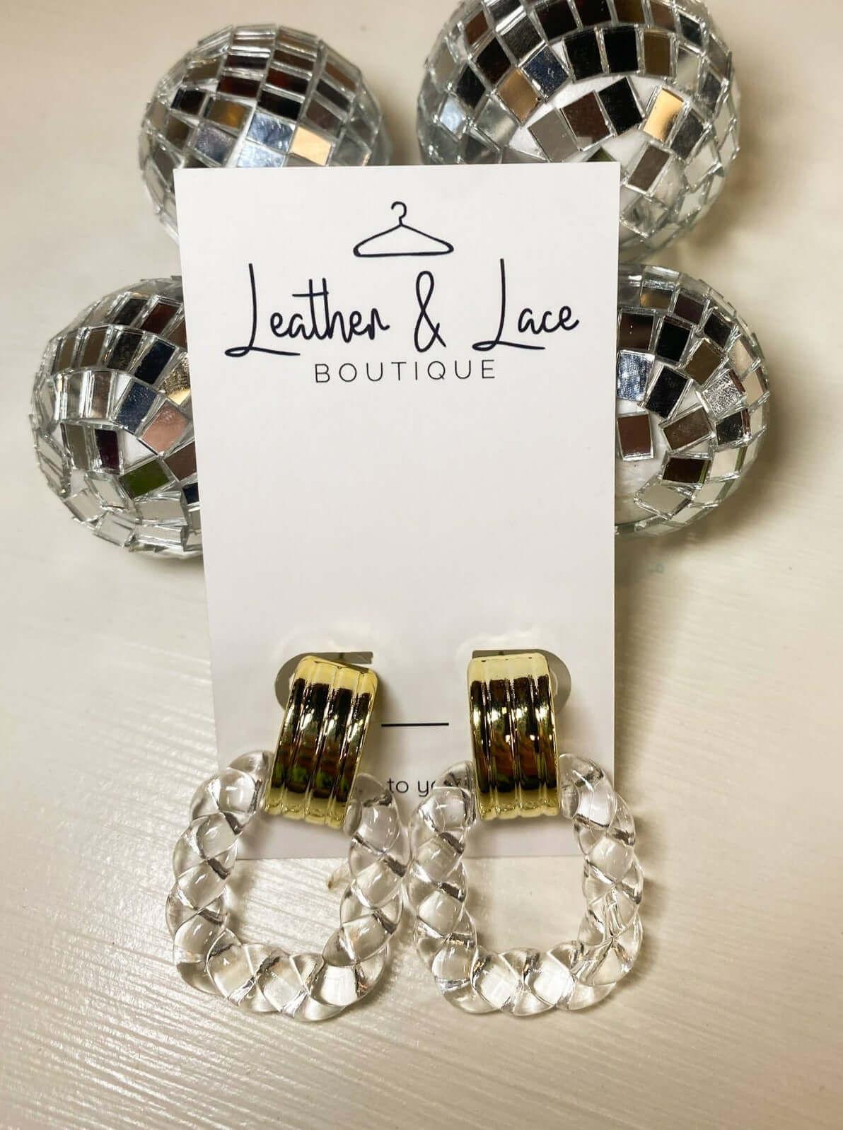 Acrylic & Gold Twisted Cuffs-190 - ACCESSORIES - JEWELRY-LEATHER & LACE-[option4]-[option5]-[option6]-Leather & Lace Boutique Shop