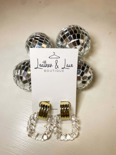 Acrylic & Gold Twisted Cuffs-190 - ACCESSORIES - JEWELRY-LEATHER & LACE-[option4]-[option5]-[option6]-Leather & Lace Boutique Shop