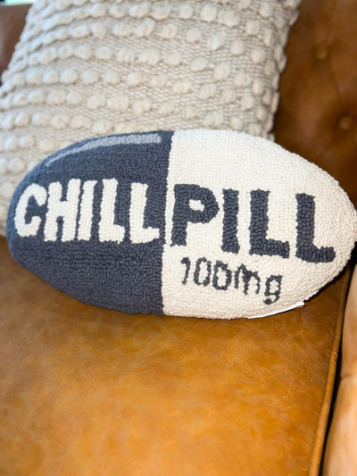 Chill Pill Hook Pillow - Charcoal-190 - ACCESSORIES - HOME-PEKING HANDICRAFT-[option4]-[option5]-[option6]-Leather & Lace Boutique Shop