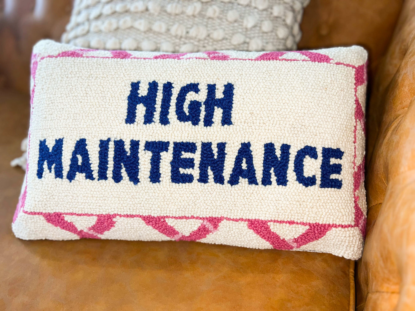 High Maintenance Hook Pillow-190 - ACCESSORIES - HOME-PEKING HANDICRAFT-[option4]-[option5]-[option6]-Leather & Lace Boutique Shop