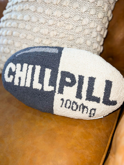 Chill Pill Hook Pillow - Charcoal-190 - ACCESSORIES - HOME-PEKING HANDICRAFT-[option4]-[option5]-[option6]-Leather & Lace Boutique Shop