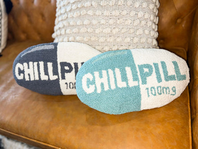 Chill Pill Hook Pillow - Charcoal-190 - ACCESSORIES - HOME-PEKING HANDICRAFT-[option4]-[option5]-[option6]-Leather & Lace Boutique Shop
