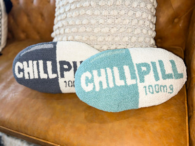Chill Pill Hook Pillow - Charcoal-190 - ACCESSORIES - HOME-PEKING HANDICRAFT-[option4]-[option5]-[option6]-Leather & Lace Boutique Shop