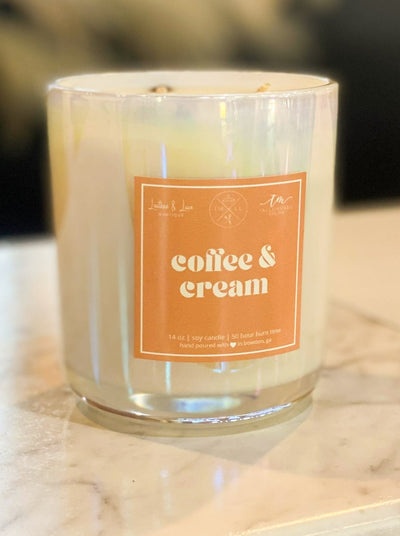 TMLL Signature Candle Collector Vessel - Coffee & Cream-190 - ACCESSORIES - HOME-LEATHER & LACE-[option4]-[option5]-[option6]-Leather & Lace Boutique Shop