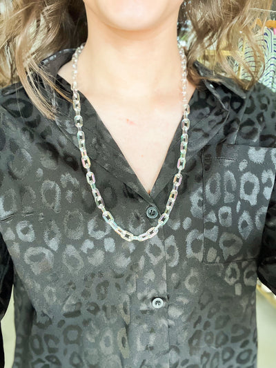 Iridescent Acrylic Glasses Chain-190 - ACCESSORIES - JEWELRY-LEATHER & LACE-[option4]-[option5]-[option6]-Leather & Lace Boutique Shop