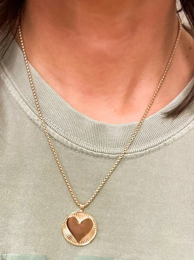 Piece of My Heart Pendant-190 - ACCESSORIES - JEWELRY-LEATHER & LACE-[option4]-[option5]-[option6]-Leather & Lace Boutique Shop