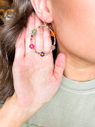 Flower Power Dangles-190 - ACCESSORIES - JEWELRY-LEATHER & LACE-[option4]-[option5]-[option6]-Leather & Lace Boutique Shop