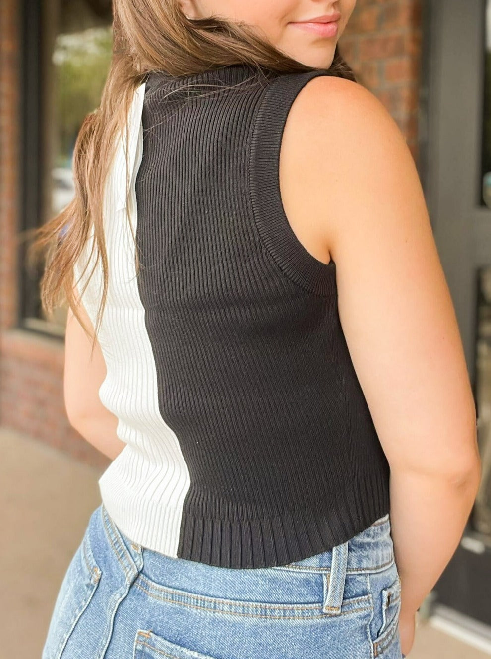 Daphne Color Block Ribbed Tank-100 - TOPS - SHORT SLEEVE/SLEEVELESS-PAPERMOON-[option4]-[option5]-[option6]-Leather & Lace Boutique Shop