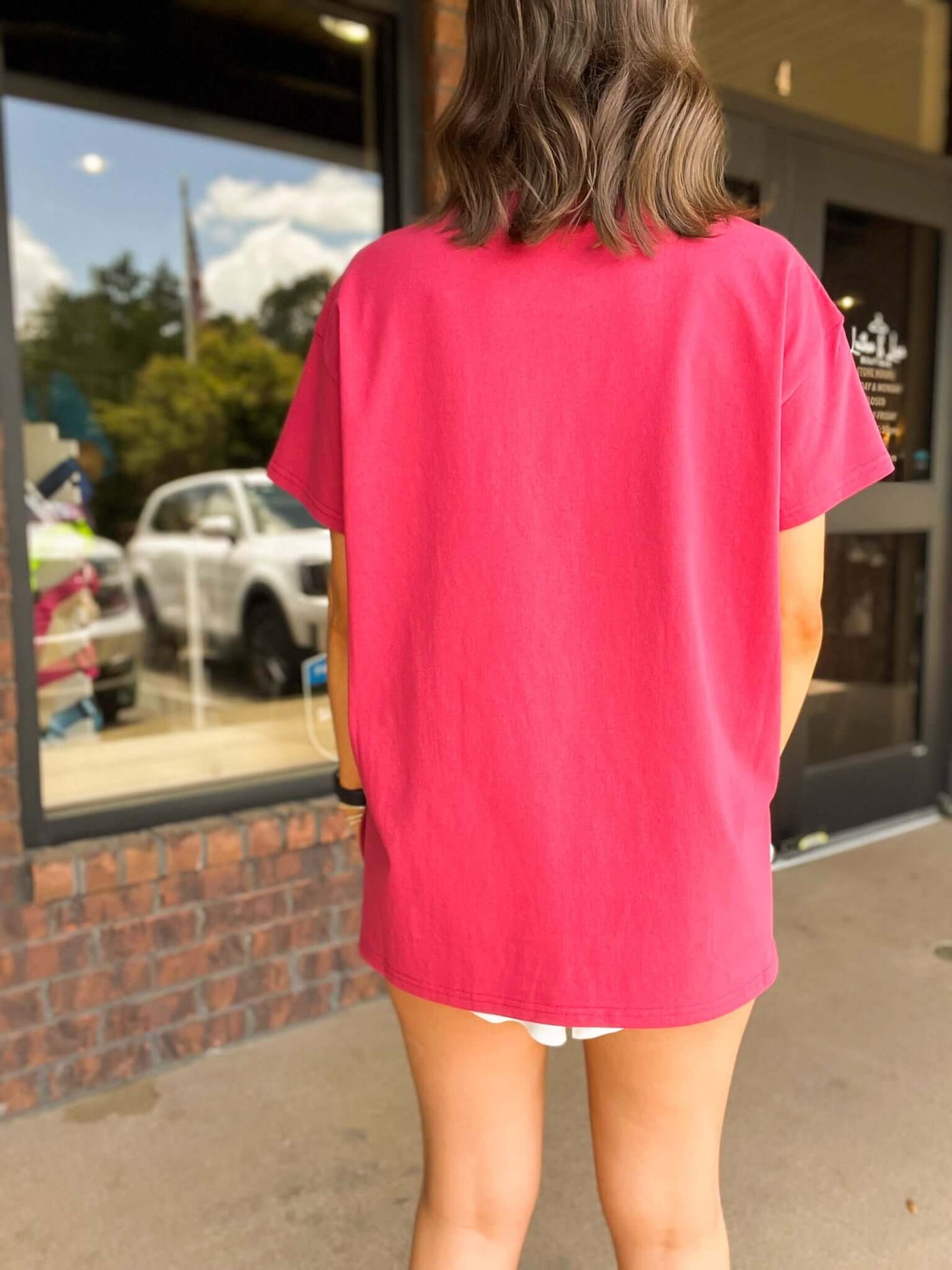Alabama Block Letter Short Sleeve-100 - TOPS - SHORT SLEEVE/SLEEVELESS-FANTASTIC FAWN-[option4]-[option5]-[option6]-Leather & Lace Boutique Shop