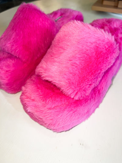 Fur Barbie Platform Wedges-180 - SHOES-APPLEBLOSSOM-[option4]-[option5]-[option6]-Leather & Lace Boutique Shop
