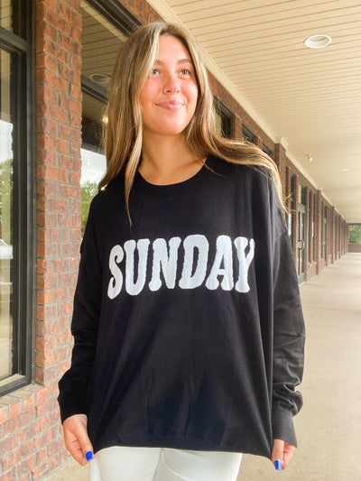 Sunday Knit Crewneck-130 - TOPS - SWEATERS/SWEATSHIRTS-LE LIS-[option4]-[option5]-[option6]-Leather & Lace Boutique Shop