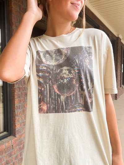 Disco Nights Graphic Tee-135 - DEMAND GRAPHIC-LEATHER & LACE-[option4]-[option5]-[option6]-Leather & Lace Boutique Shop