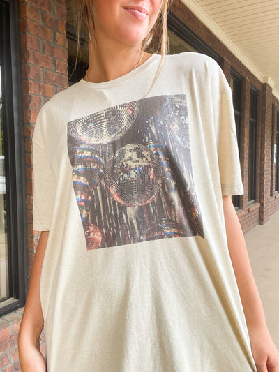 Disco Nights Graphic Tee-135 - DEMAND GRAPHIC-LEATHER & LACE-[option4]-[option5]-[option6]-Leather & Lace Boutique Shop