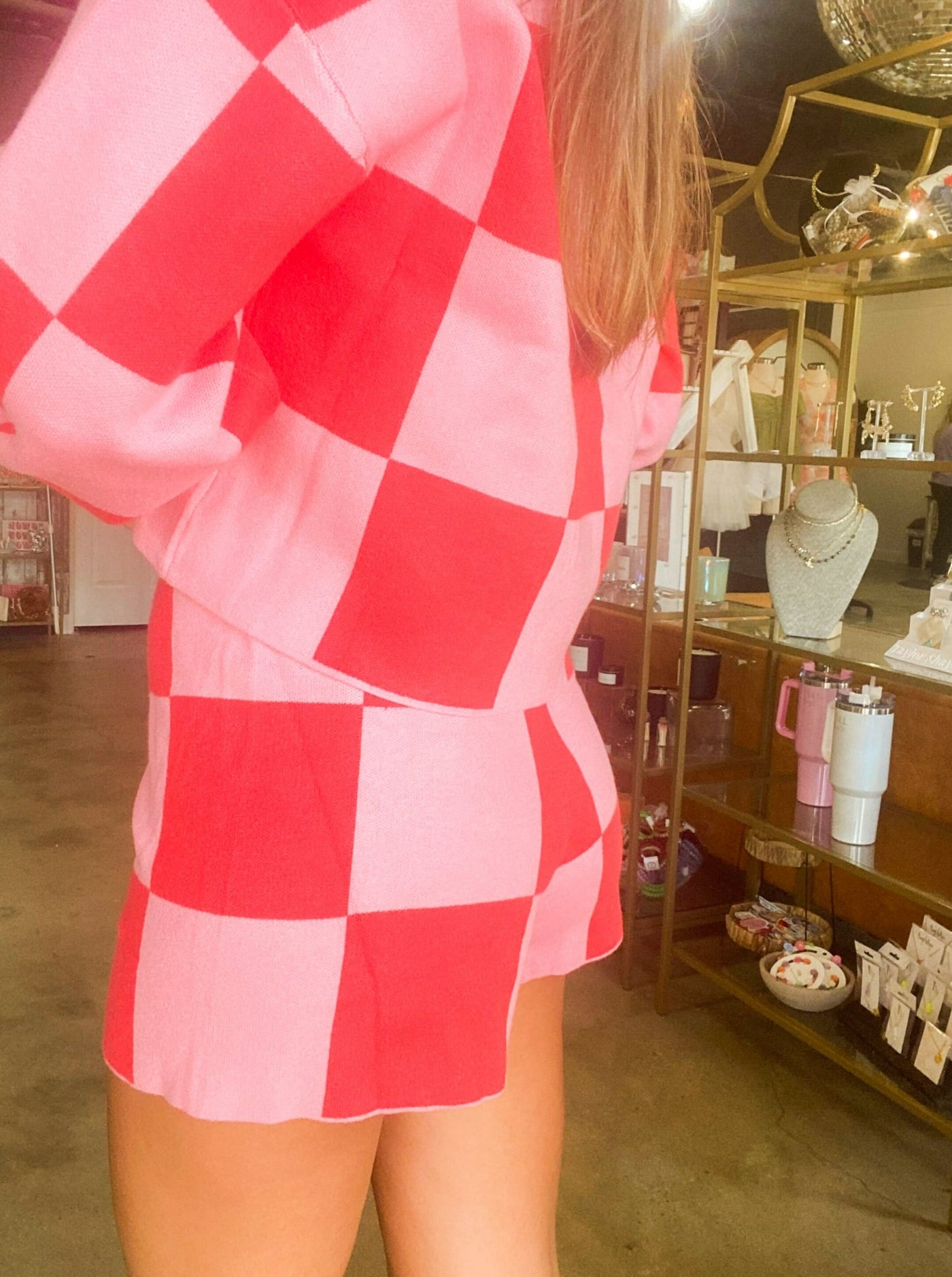 Just Checking In Sweatshorts - Pink-170 - DRESSES / ROMPERS / SETS-LE LIS-[option4]-[option5]-[option6]-Leather & Lace Boutique Shop