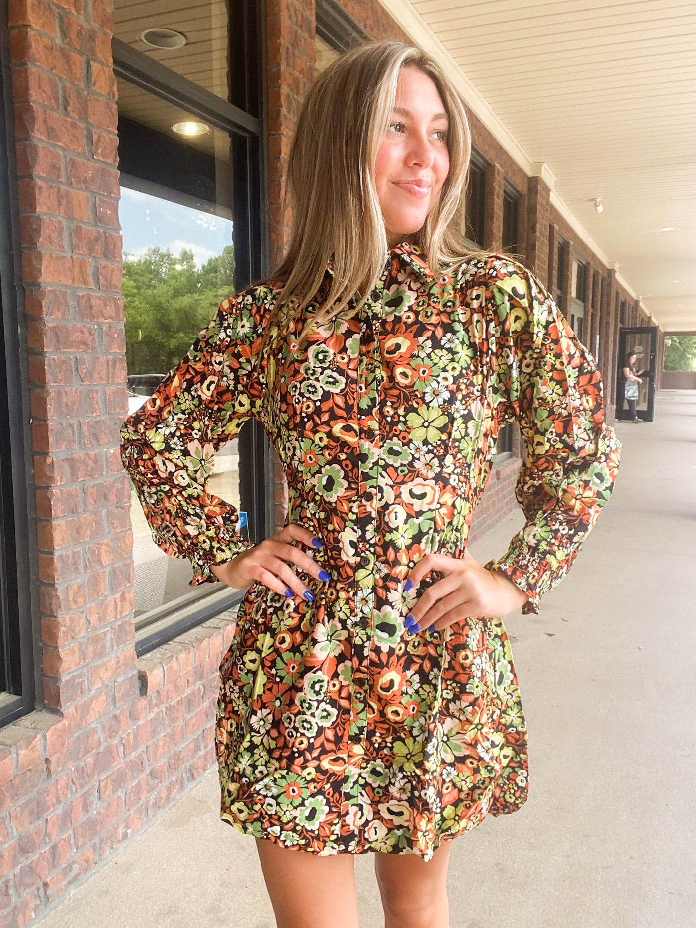 Jackie Fall Floral Dress-170 - DRESSES / ROMPERS / SETS-&MERCI-[option4]-[option5]-[option6]-Leather & Lace Boutique Shop