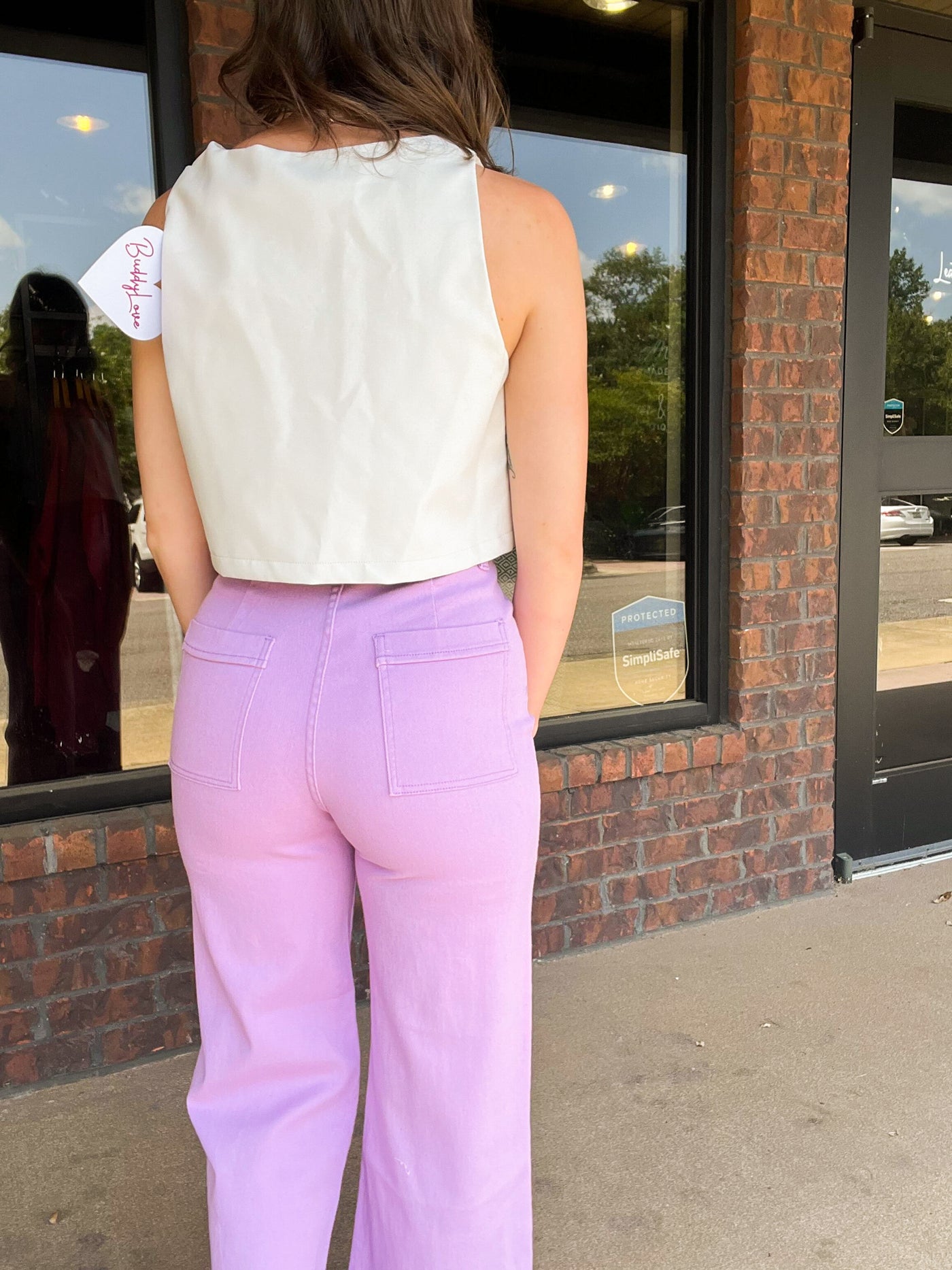 BuddyLove Game On Square Neck Cropped Tank- White-100 - TOPS - SHORT SLEEVE/SLEEVELESS-BUDDYLOVE-[option4]-[option5]-[option6]-Leather & Lace Boutique Shop