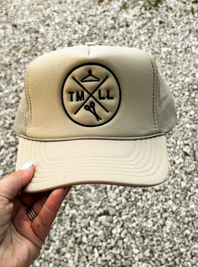 TMLL Neutrals Trucker Hat-190 - ACCESSORIES - HATS/HEADWEAR-LEATHER & LACE-Black on Tan-[option4]-[option5]-[option6]-Leather & Lace Boutique Shop