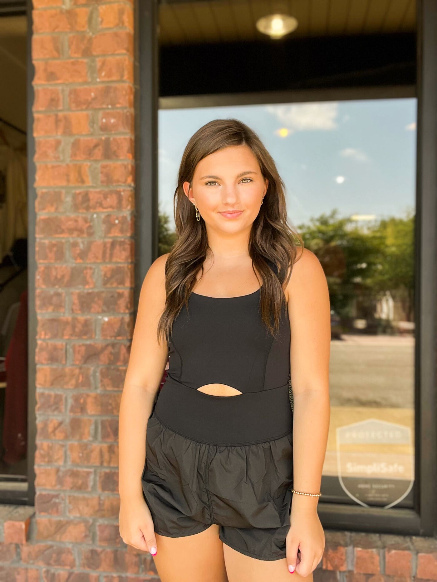 Serena Athletic Romper- Black-170 - DRESSES / ROMPERS / SETS-TCEC-[option4]-[option5]-[option6]-Leather & Lace Boutique Shop