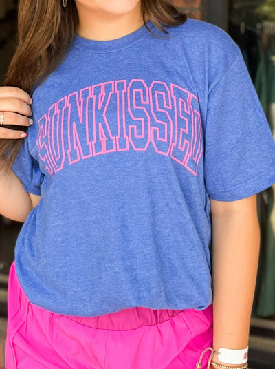 Sunkissed Varsity Graphic Tee-120 - TOPS - GRAPHIC TEES-LEATHER & LACE-[option4]-[option5]-[option6]-Leather & Lace Boutique Shop