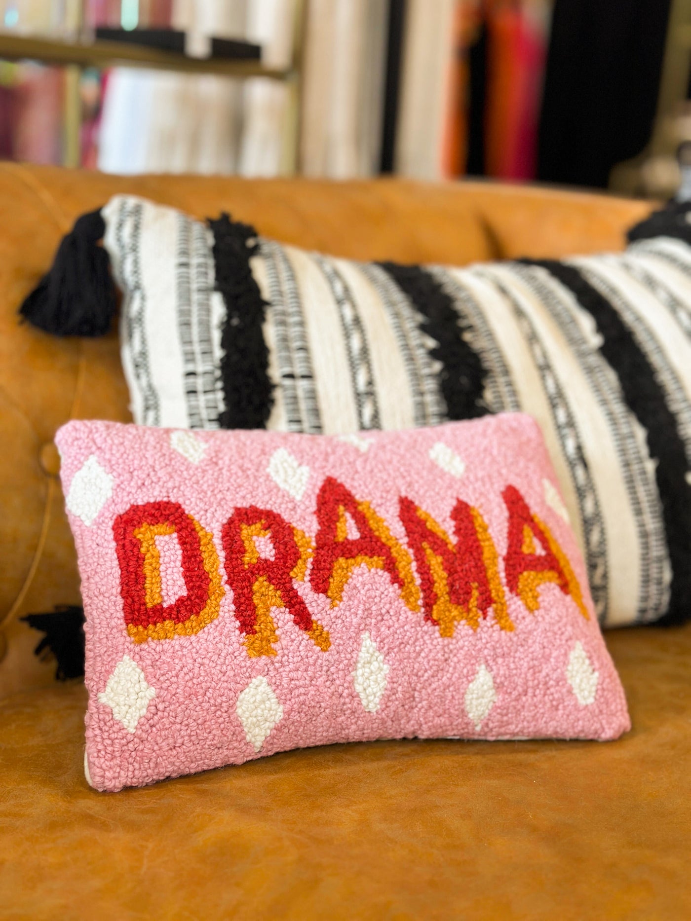 Drama Hook Pillow-190 - ACCESSORIES - HOME-PEKING HANDICRAFT-[option4]-[option5]-[option6]-Leather & Lace Boutique Shop