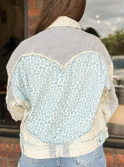 Heart Patchwork Denim Jacket-140 - TOPS - LAYERS/OUTERWEAR-OLI & HALI-[option4]-[option5]-[option6]-Leather & Lace Boutique Shop