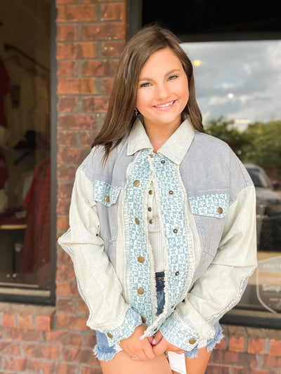 Heart Patchwork Denim Jacket-140 - TOPS - LAYERS/OUTERWEAR-OLI & HALI-[option4]-[option5]-[option6]-Leather & Lace Boutique Shop