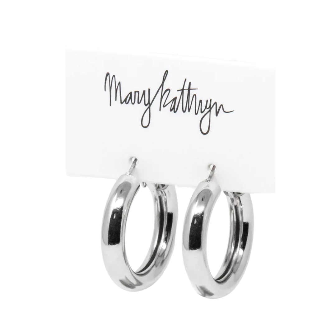 Tube Hoops-210 - ACCESSORIES DROPSHIP-MKD DS-Chrome-[option4]-[option5]-[option6]-Leather & Lace Boutique Shop