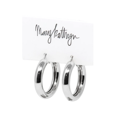 Tube Hoops-210 - ACCESSORIES DROPSHIP-MKD DS-Chrome-[option4]-[option5]-[option6]-Leather & Lace Boutique Shop