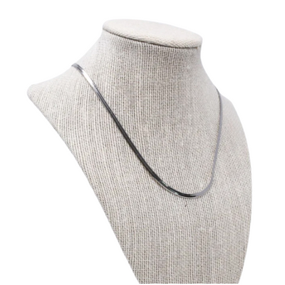 Skinny Herringbone Necklace-210 - ACCESSORIES DROPSHIP-MKD DS-Silver-[option4]-[option5]-[option6]-Leather & Lace Boutique Shop