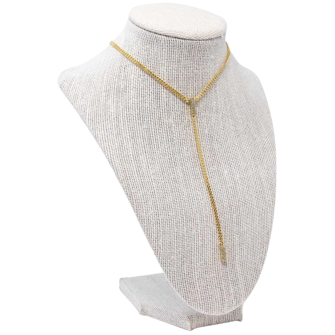 Juju Pave Lariat *gold + silver*-210 - ACCESSORIES DROPSHIP-MKD DS-Gold-[option4]-[option5]-[option6]-Leather & Lace Boutique Shop