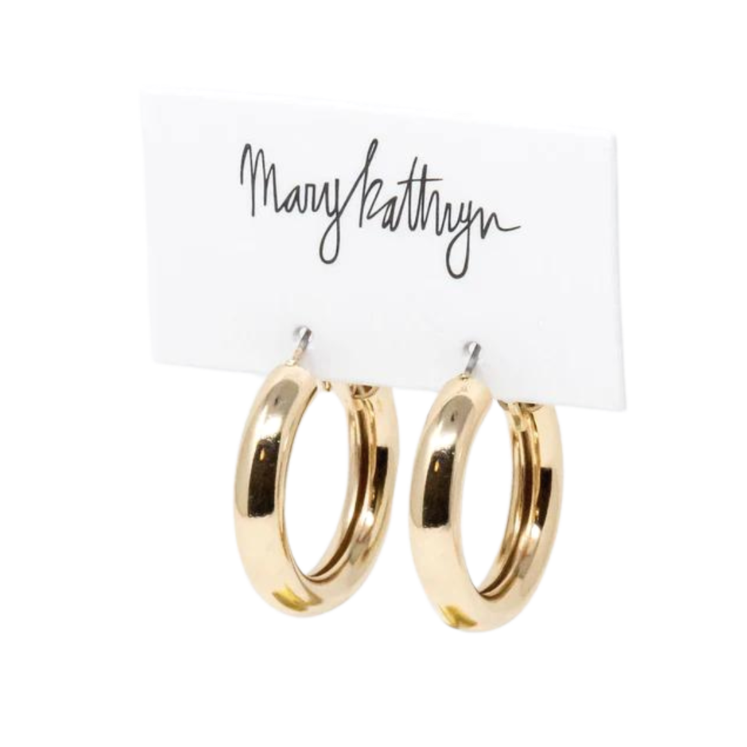 Tube Hoops-210 - ACCESSORIES DROPSHIP-MKD DS-Gold-[option4]-[option5]-[option6]-Leather & Lace Boutique Shop