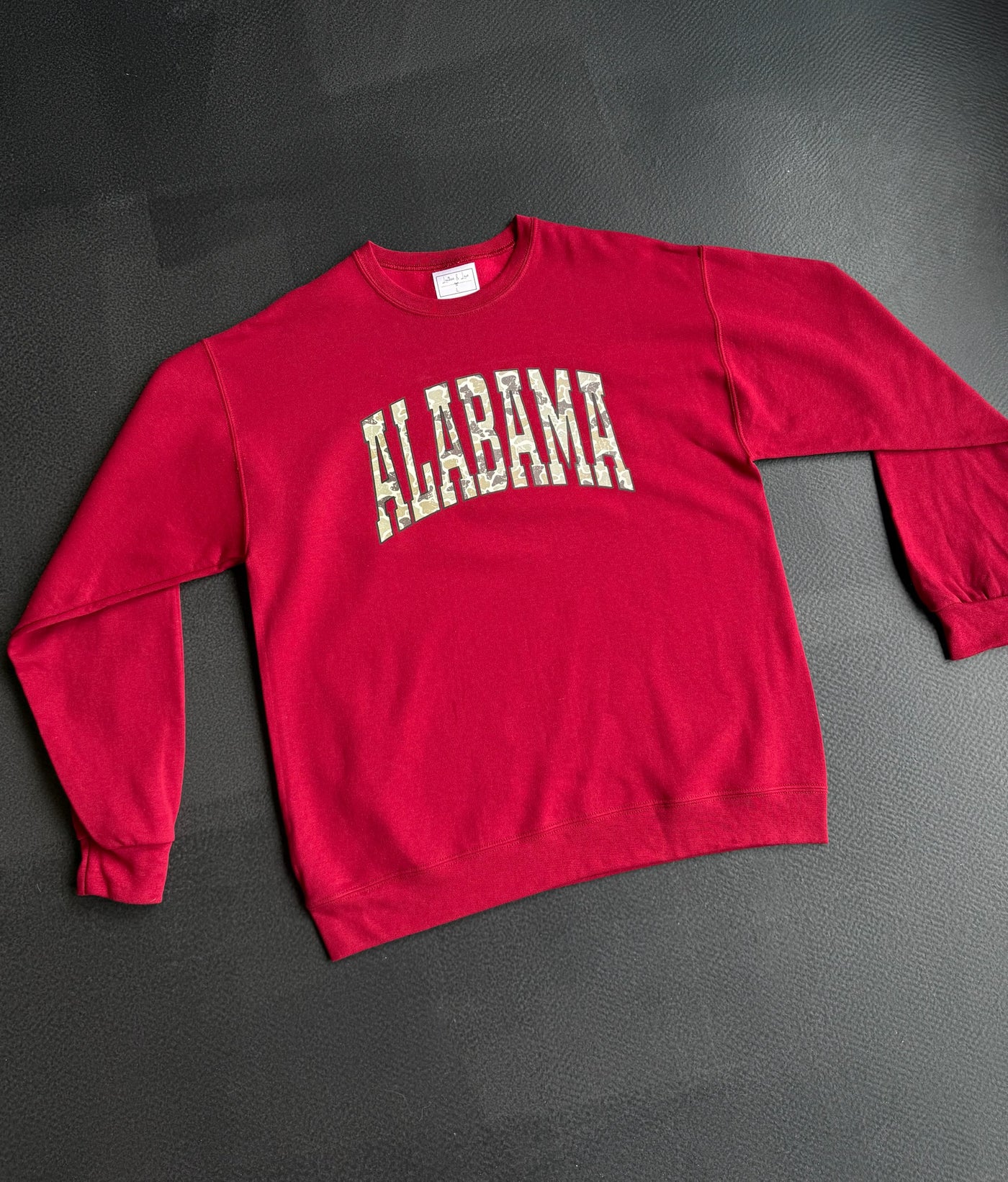 Alabama Camo Graphic Sweatshirt-135 - DEMAND GRAPHIC-LEATHER & LACE-[option4]-[option5]-[option6]-Leather & Lace Boutique Shop