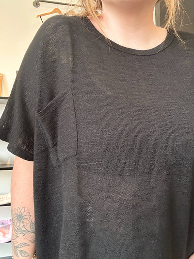 LLB EXCLUSIVE: Everyday Pocket Tee- Black-100 - TOPS - SHORT SLEEVE/SLEEVELESS-LEATHER & LACE-[option4]-[option5]-[option6]-Leather & Lace Boutique Shop