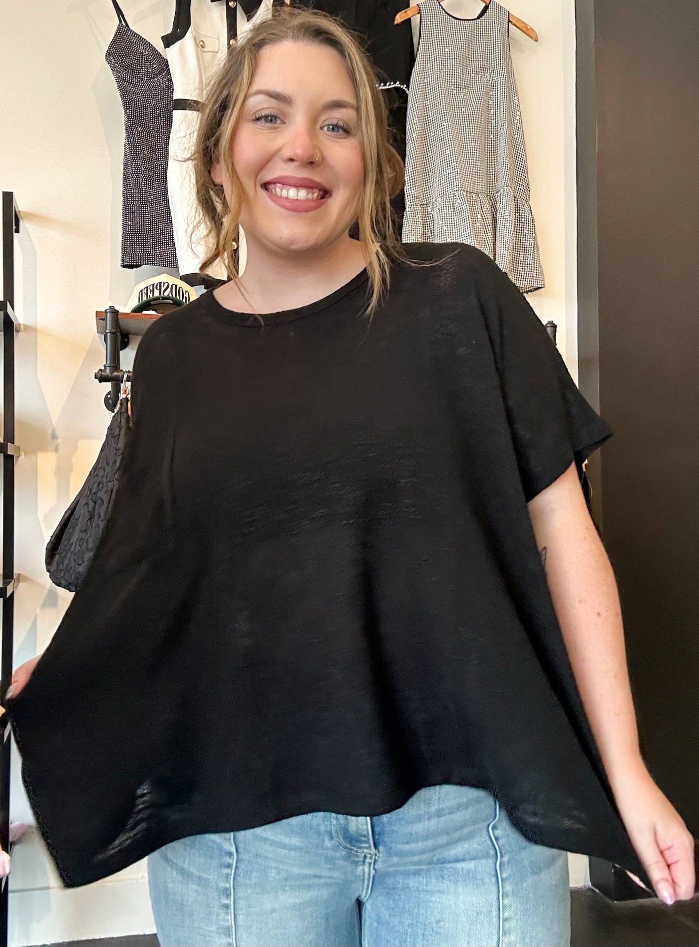 LLB EXCLUSIVE: Everyday Pocket Tee- Black-100 - TOPS - SHORT SLEEVE/SLEEVELESS-LEATHER & LACE-[option4]-[option5]-[option6]-Leather & Lace Boutique Shop