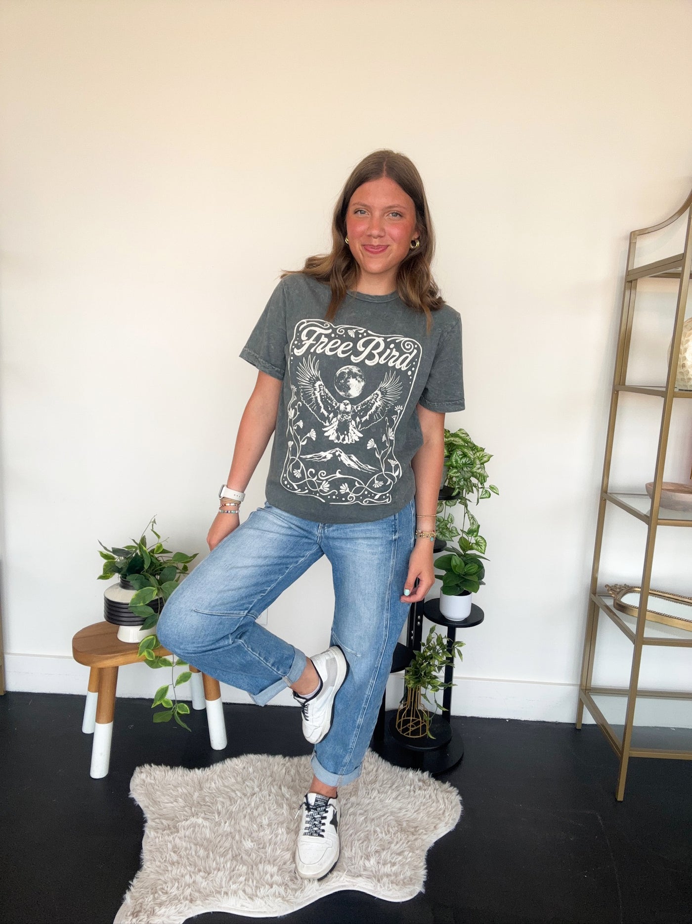 Free Bird Graphic Tee-120 - TOPS - GRAPHIC TEES-LOTUS-[option4]-[option5]-[option6]-Leather & Lace Boutique Shop