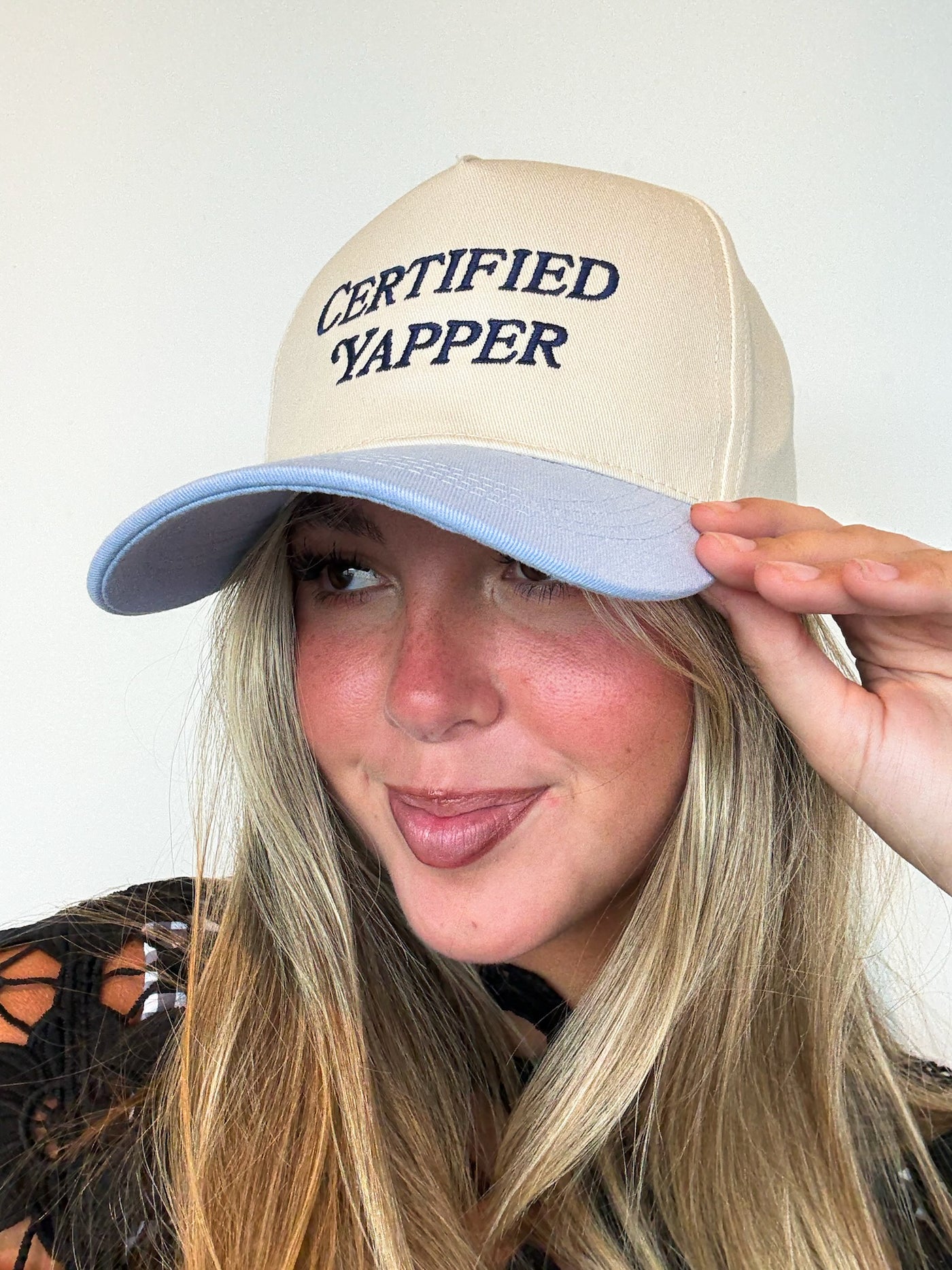Certified Yapper Trucker Hat-190 - ACCESSORIES - HATS/HEADWEAR-DAVID & YOUNG-[option4]-[option5]-[option6]-Leather & Lace Boutique Shop