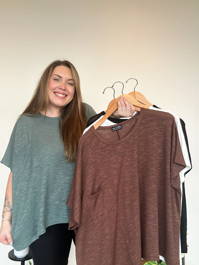 LLB EXCLUSIVE: Everyday Pocket Tee- Jade-100 - TOPS - SHORT SLEEVE/SLEEVELESS-LEATHER & LACE-[option4]-[option5]-[option6]-Leather & Lace Boutique Shop