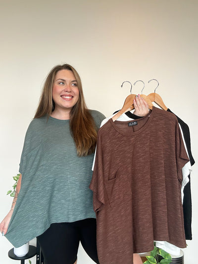 LLB EXCLUSIVE: Everyday Pocket Tee- Jade-100 - TOPS - SHORT SLEEVE/SLEEVELESS-LEATHER & LACE-[option4]-[option5]-[option6]-Leather & Lace Boutique Shop