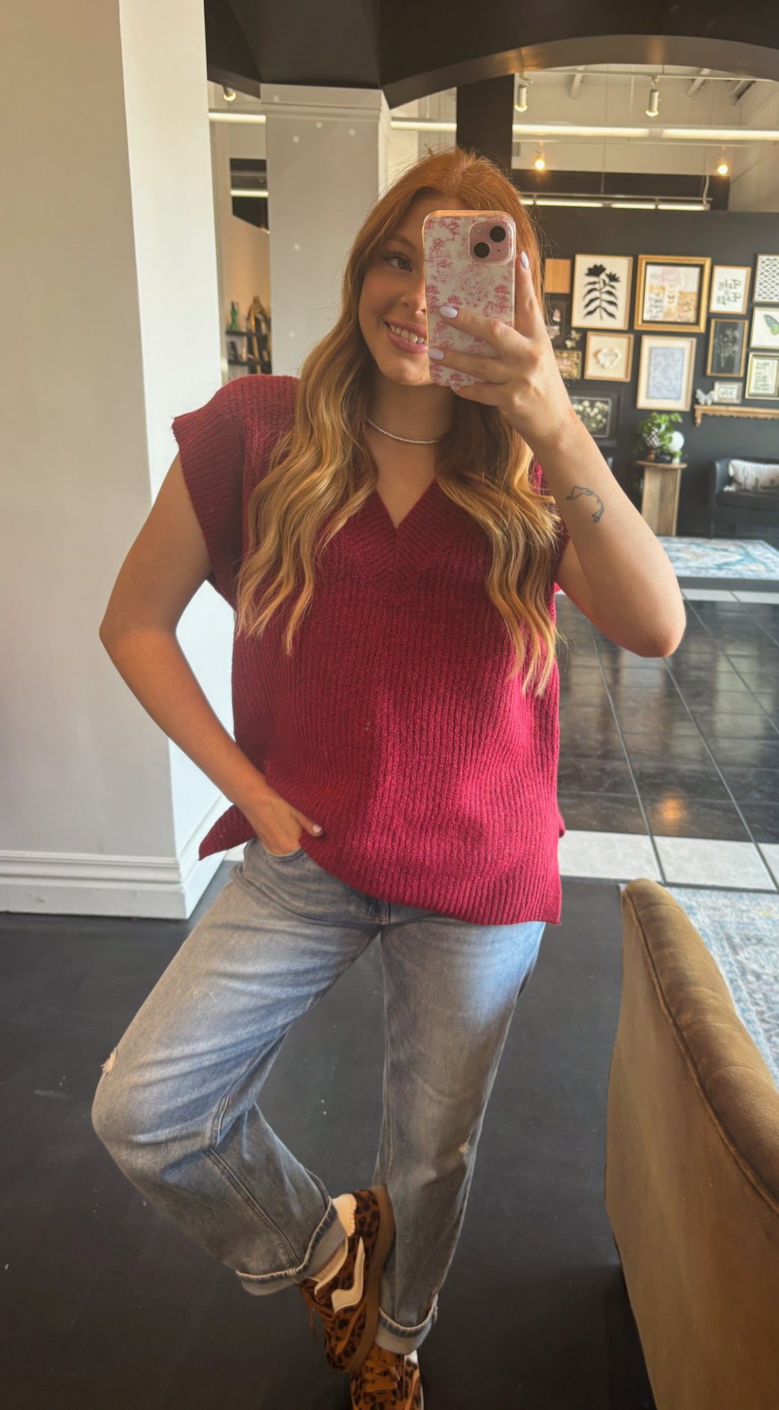 Game On Sweater Vest-130 - TOPS - SWEATERS/SWEATSHIRTS-LEATHER & LACE-[option4]-[option5]-[option6]-Leather & Lace Boutique Shop
