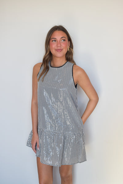 Lucy Sequin Patterned Dress-170 - DRESSES-TCEC-[option4]-[option5]-[option6]-Leather & Lace Boutique Shop