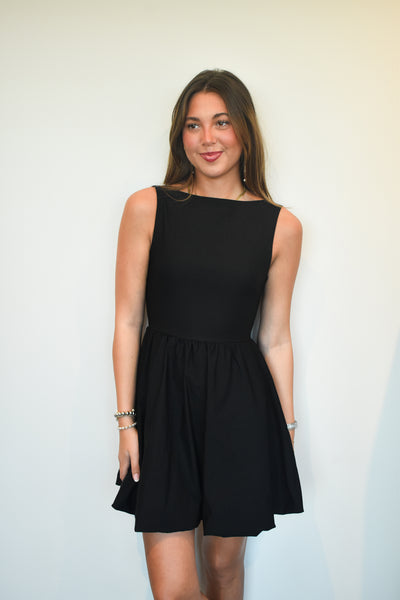 Little Black Bubble Mini Dress-170 - DRESSES-BLUE BLUSH-[option4]-[option5]-[option6]-Leather & Lace Boutique Shop