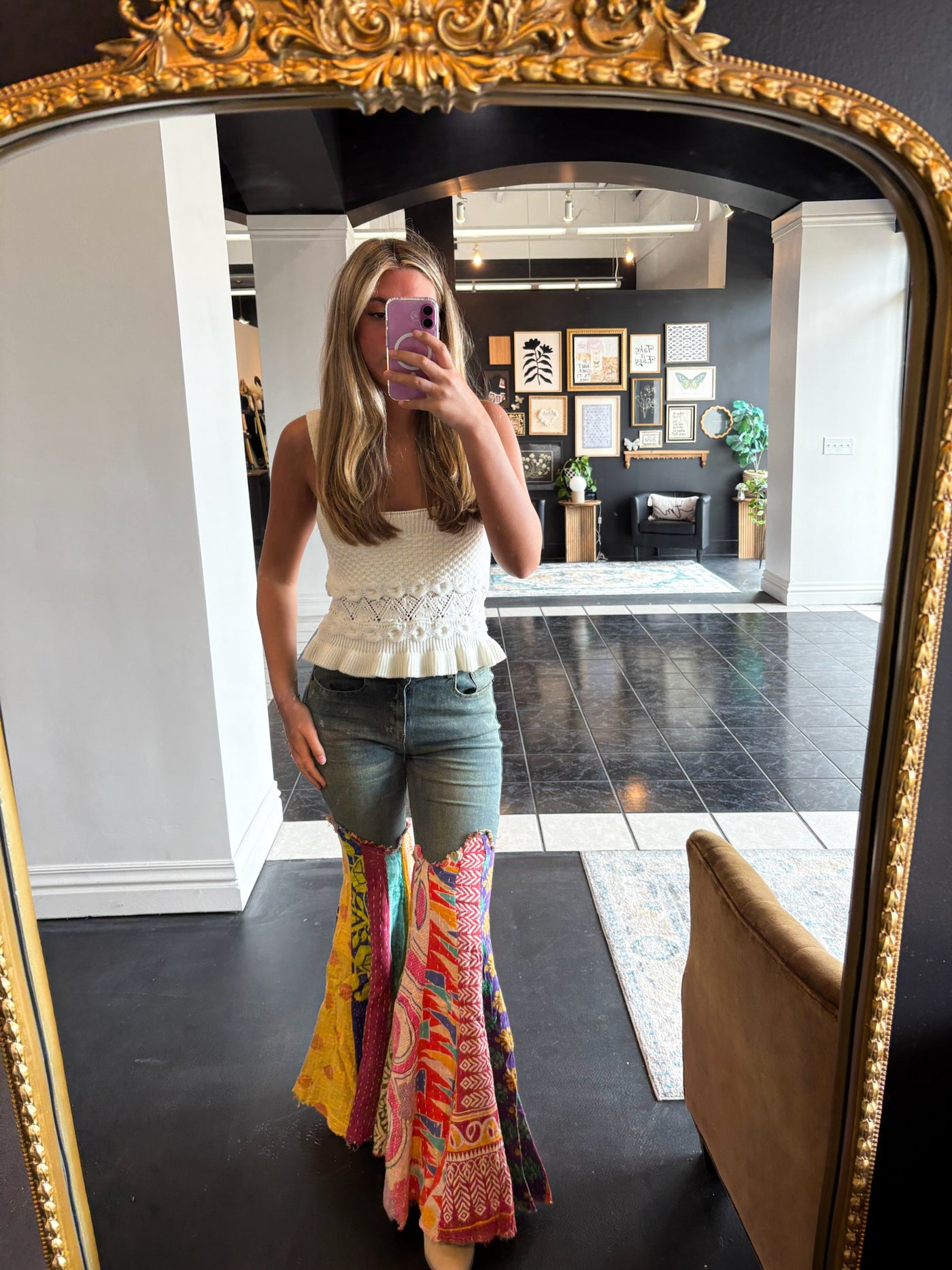 Got You Covered Kantha Jeans-150 - BOTTOMS - DENIM-JADED GYPSY-[option4]-[option5]-[option6]-Leather & Lace Boutique Shop