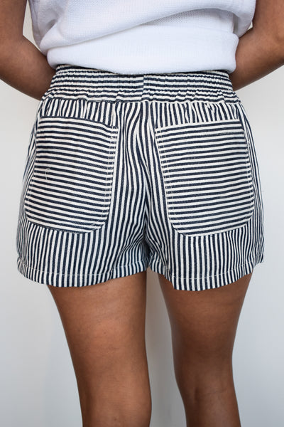 Nautical High Rise Striped Skort-160 - BOTTOMS - OTHER-MUSTARD SEED-[option4]-[option5]-[option6]-Leather & Lace Boutique Shop