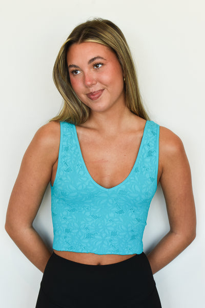 Lace V Neck Brami- Dark Teal-300 - ADS - TOPS-NIKIBIKI-[option4]-[option5]-[option6]-Leather & Lace Boutique Shop