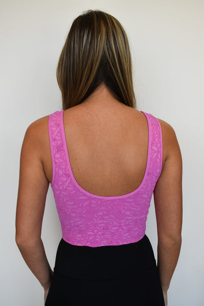 Lace V Neck Brami- Magenta-300 - ADS - TOPS-NIKIBIKI-[option4]-[option5]-[option6]-Leather & Lace Boutique Shop