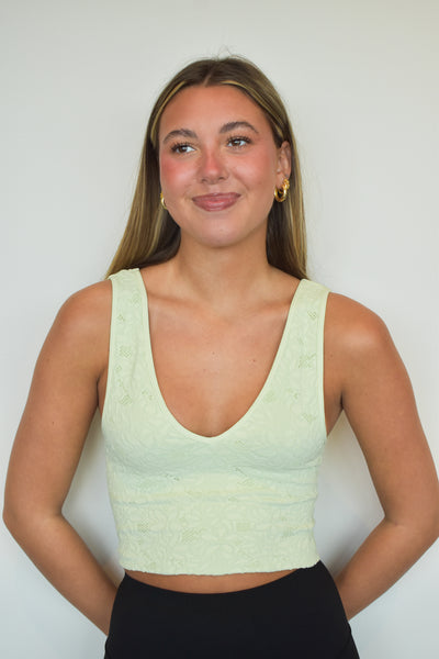 Lace V Neck Brami- Pistachio-300 - ADS - TOPS-NIKIBIKI-[option4]-[option5]-[option6]-Leather & Lace Boutique Shop