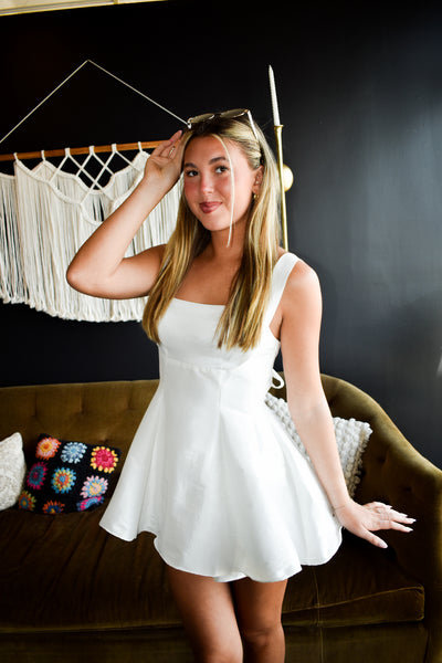 Athena Fit & Flare Mini Dress-170 - DRESSES-LENA-[option4]-[option5]-[option6]-Leather & Lace Boutique Shop