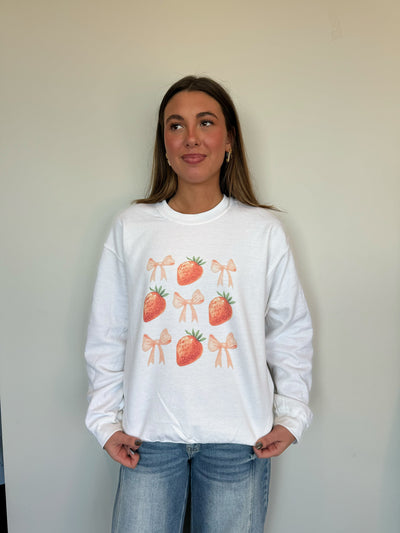 Berries & Bows Graphic Sweatshirt-135 - DEMAND GRAPHIC-LEATHER & LACE-[option4]-[option5]-[option6]-Leather & Lace Boutique Shop