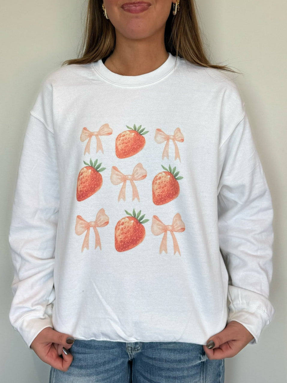 Berries & Bows Graphic Sweatshirt-135 - DEMAND GRAPHIC-LEATHER & LACE-[option4]-[option5]-[option6]-Leather & Lace Boutique Shop
